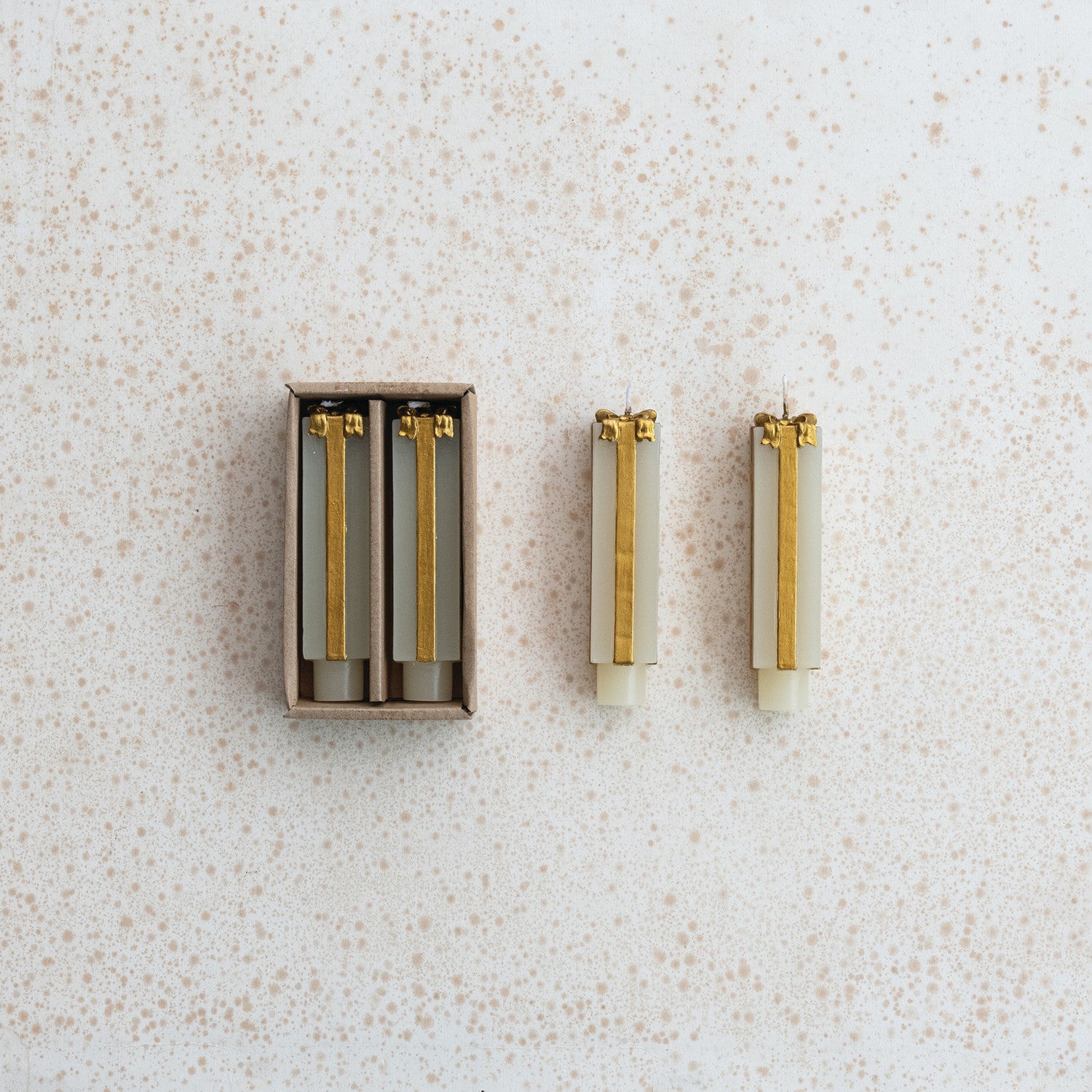 Unscented Package Shaped Taper Candles