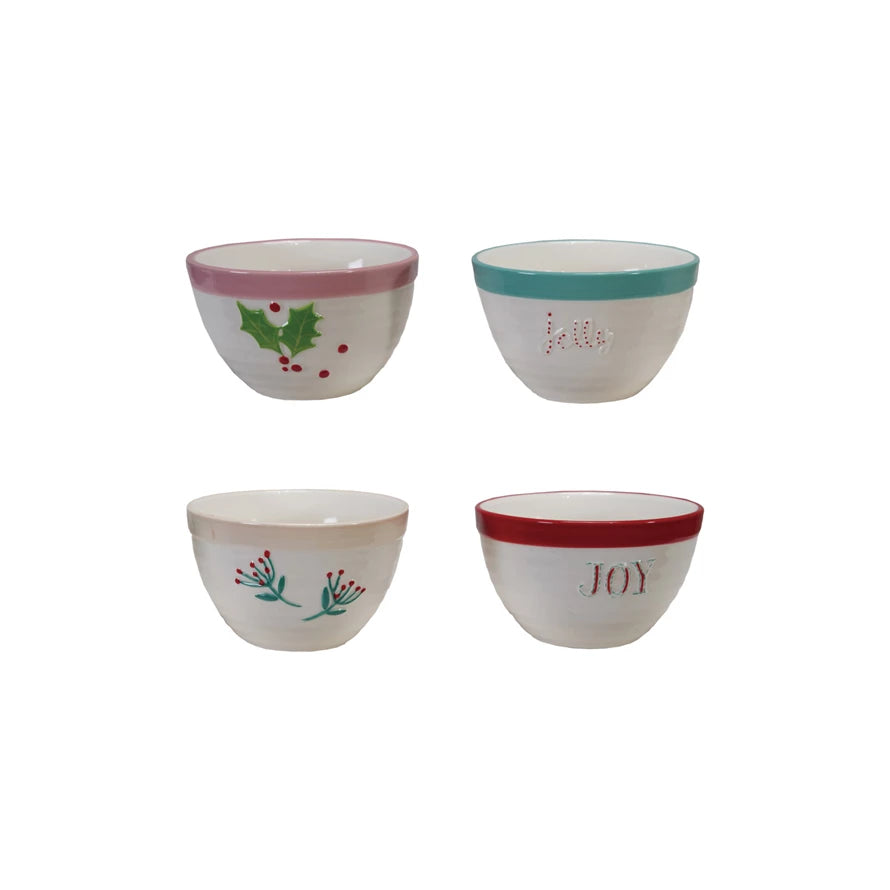 Stoneware Holiday Mini Bowls