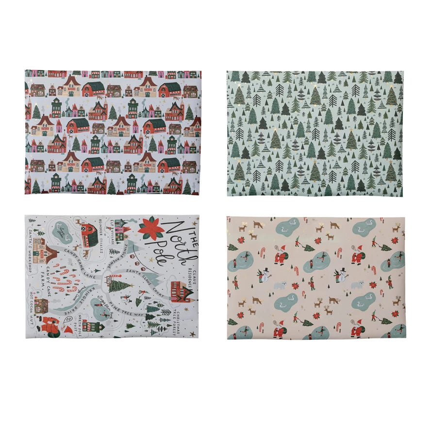 Handmade Holiday Wrapping Paper Sheets