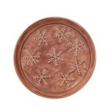 Metal Tray with Snowflakes