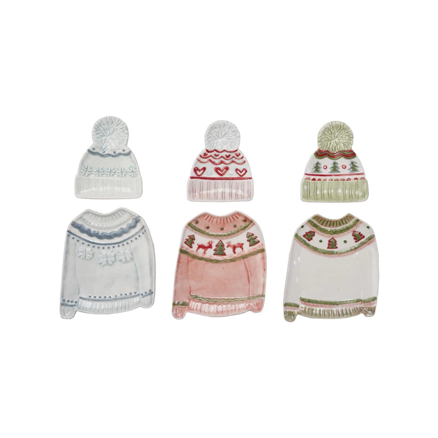 Holiday Sweater & Hat Plate Set