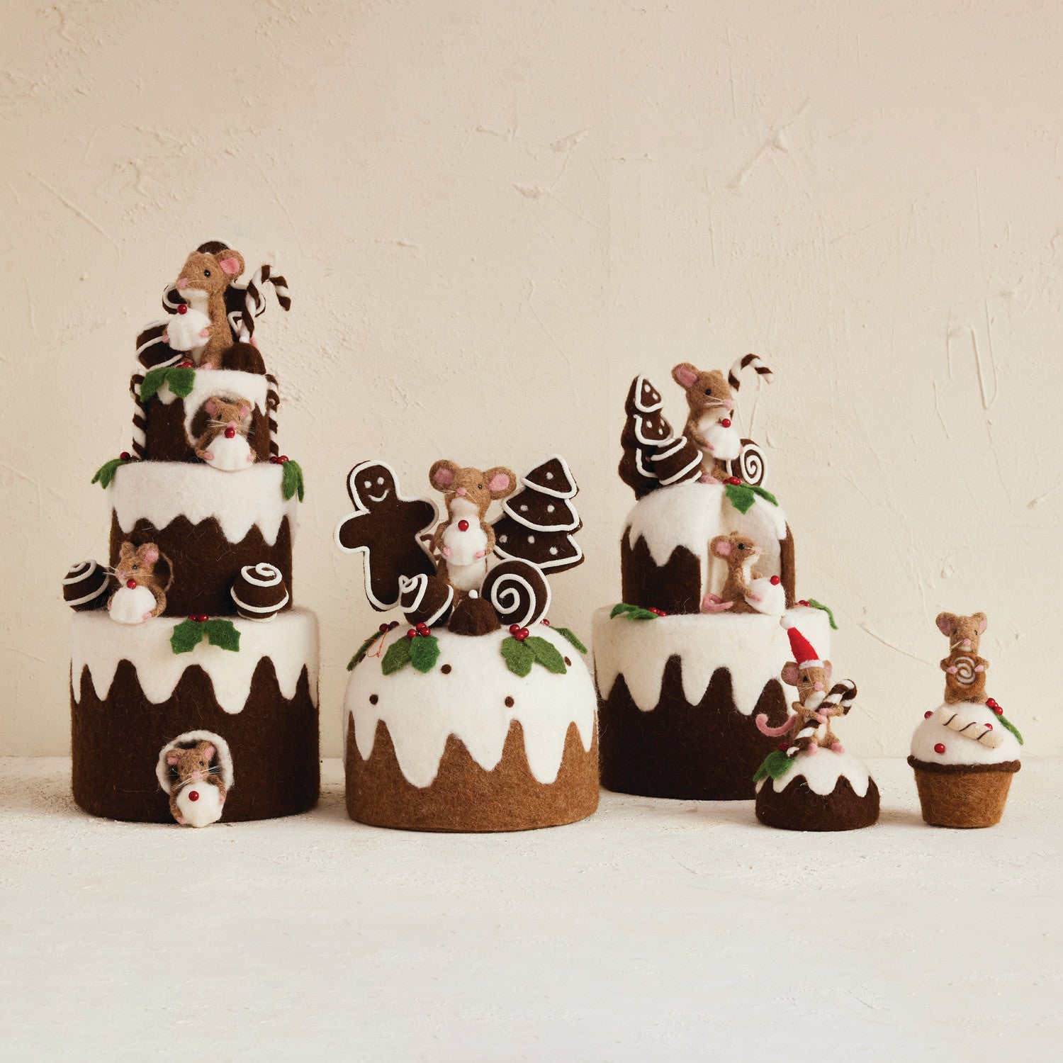 Handmade Wool Felt 2-Tier Cake