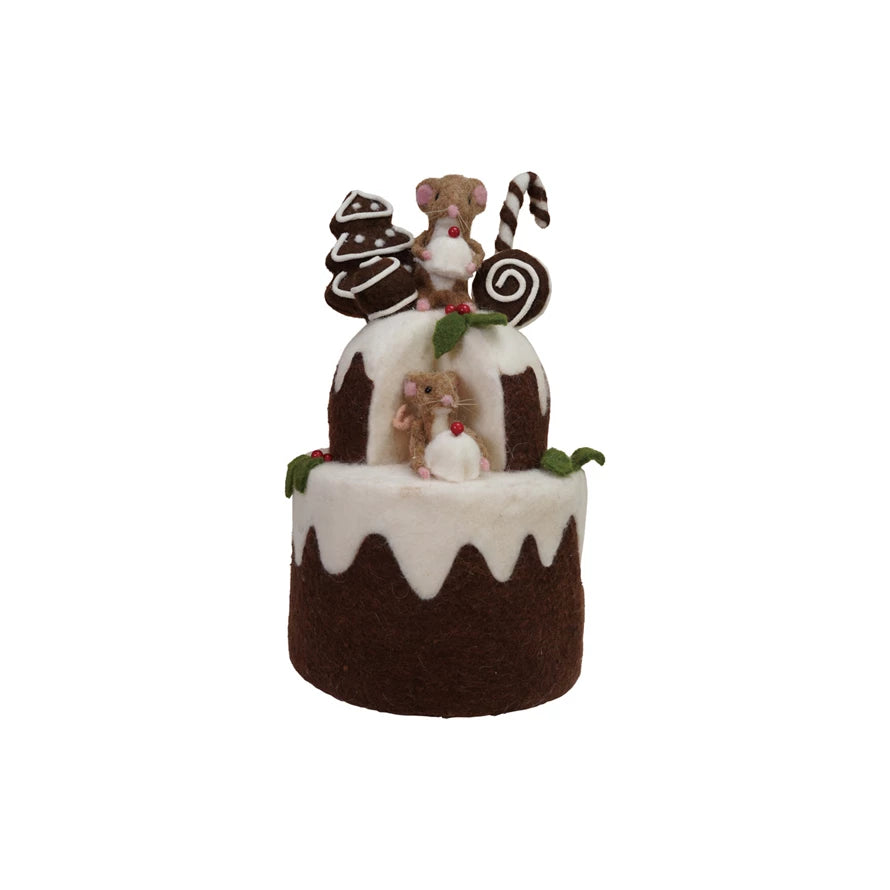 Handmade Wool Felt 2-Tier Cake