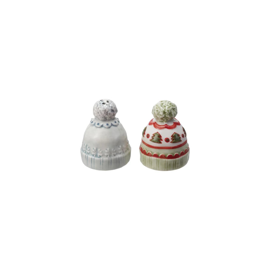 Stoneware Hat Salt & Pepper Shakers