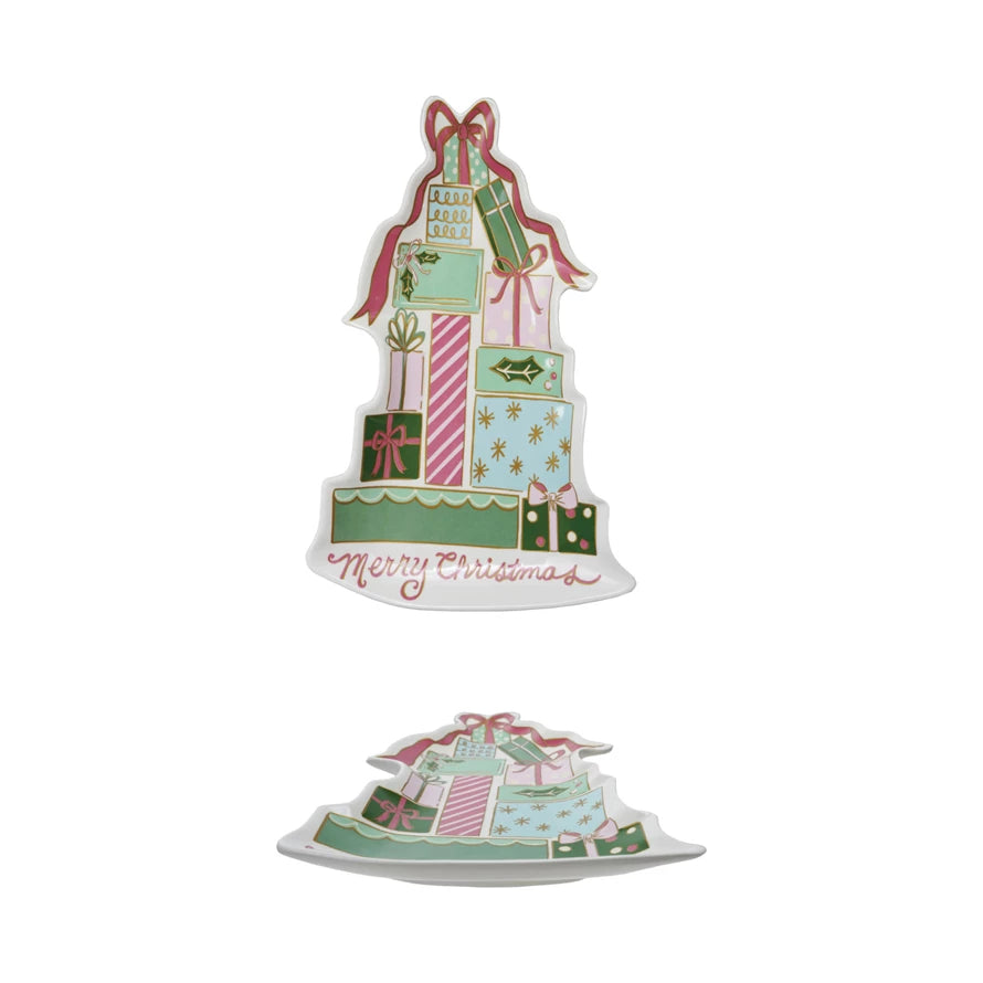 Stoneware Christmas Gifts Platter