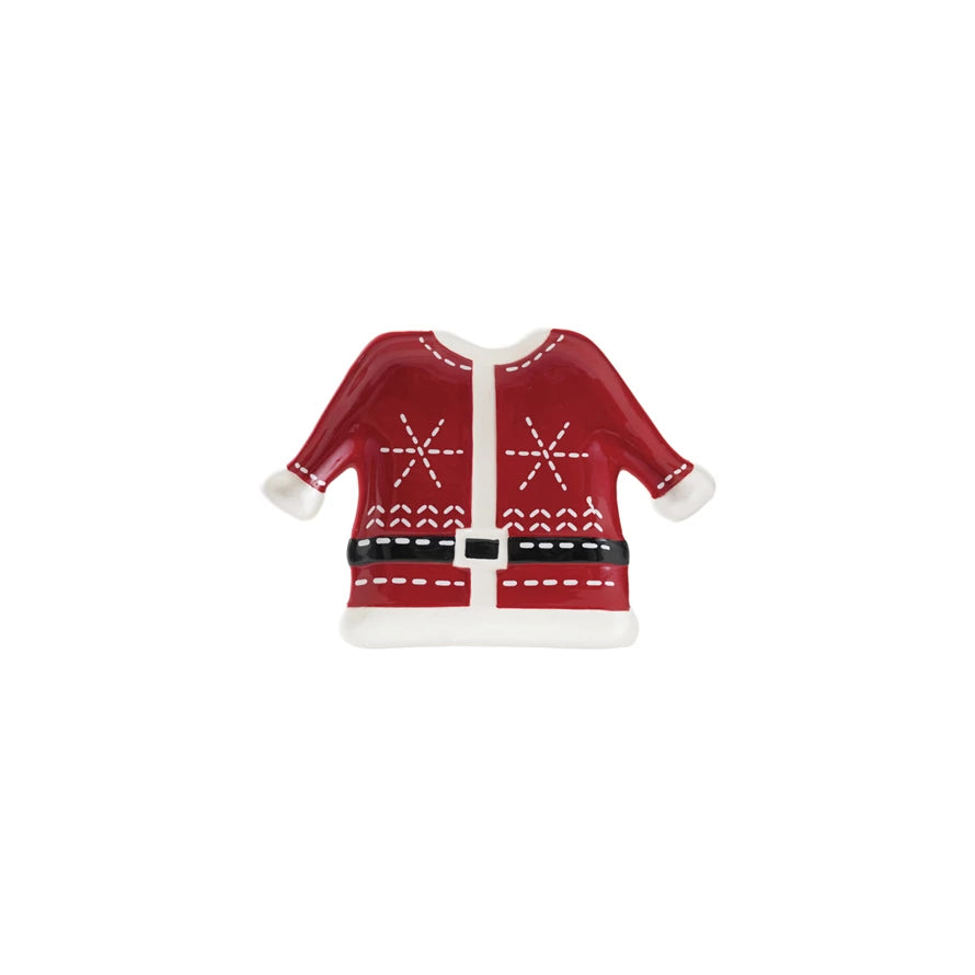 Santa Coat Ceramic Plate