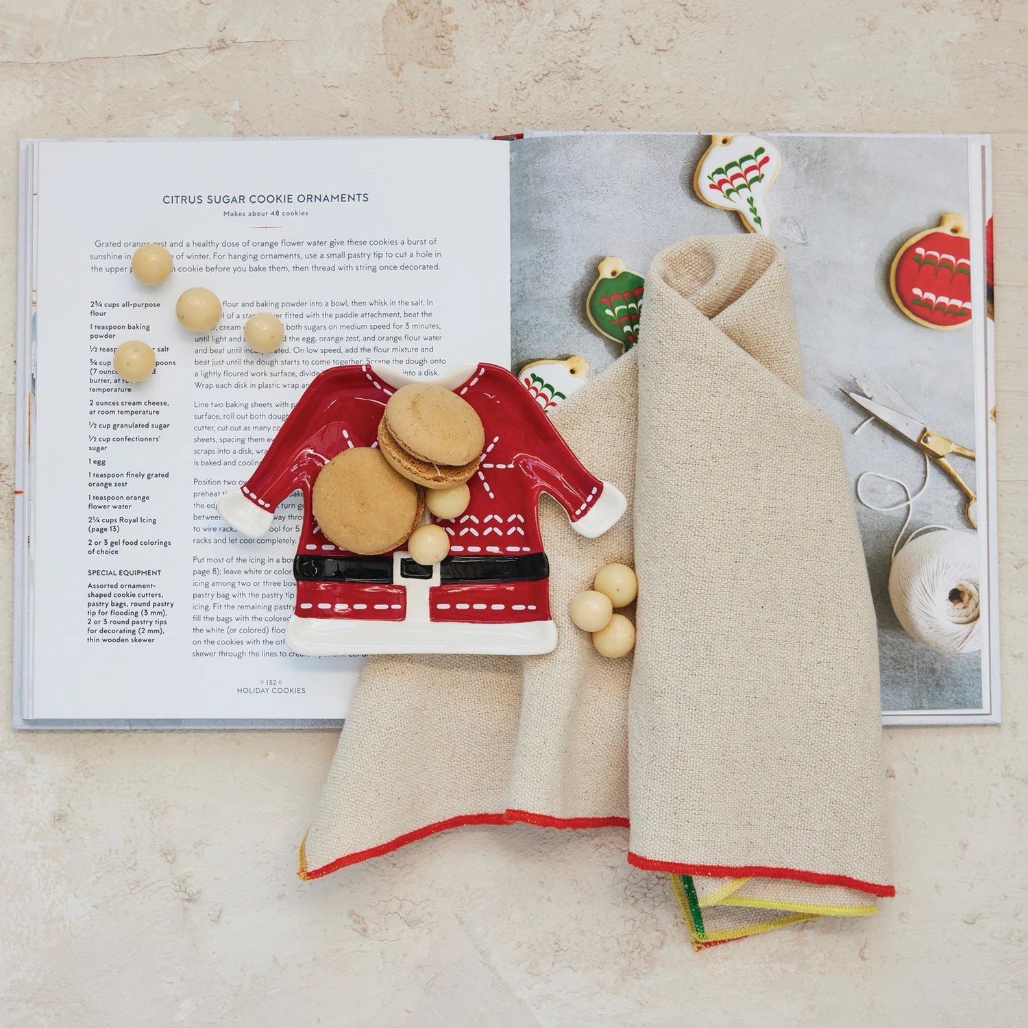 Santa Coat Ceramic Plate
