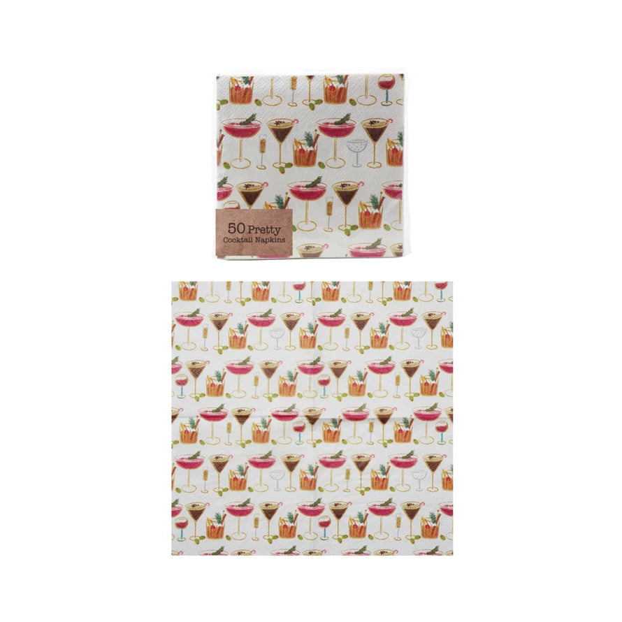 Cocktail Pattern Cocktail Napkins