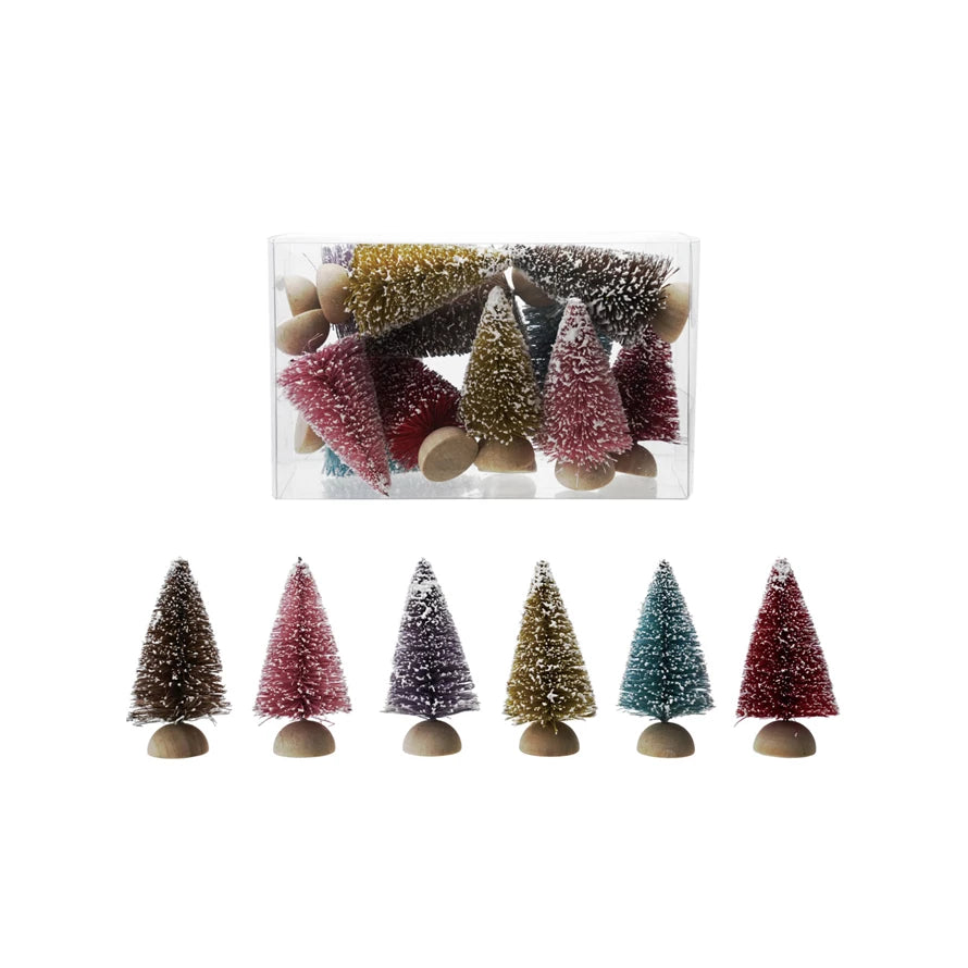 Sisal Snowy Bottle Brush Trees