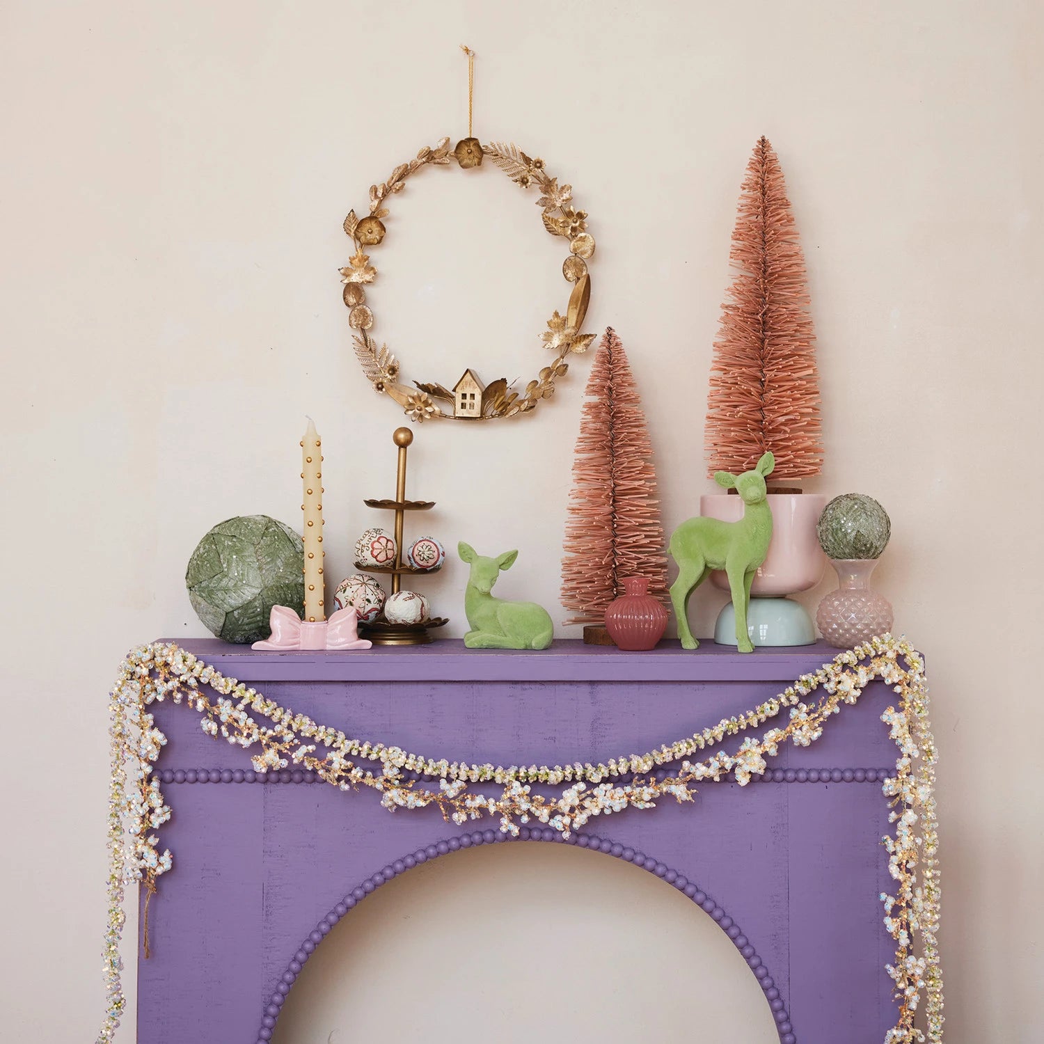 Garland with Iridescent Glitter
