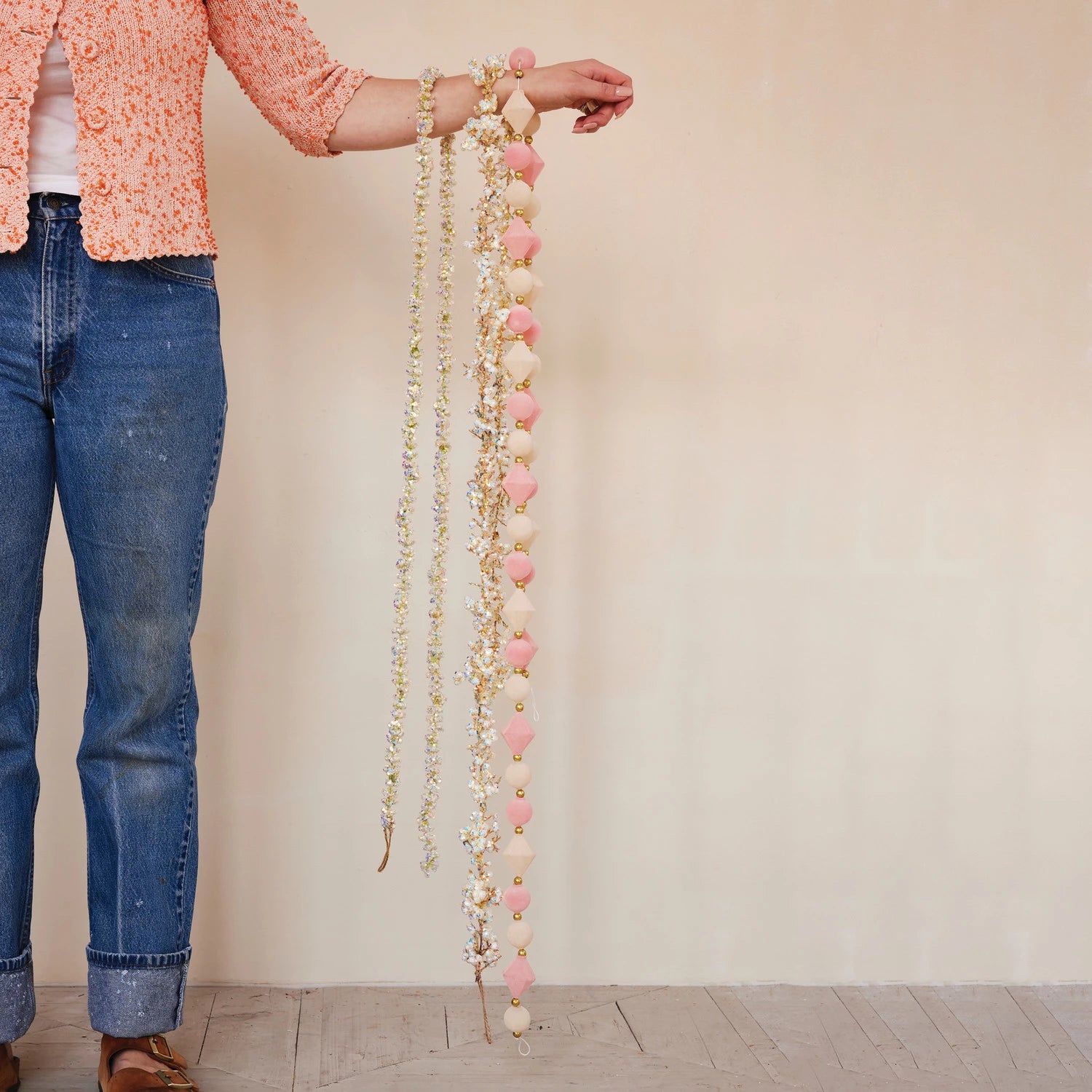 Garland with Iridescent Glitter