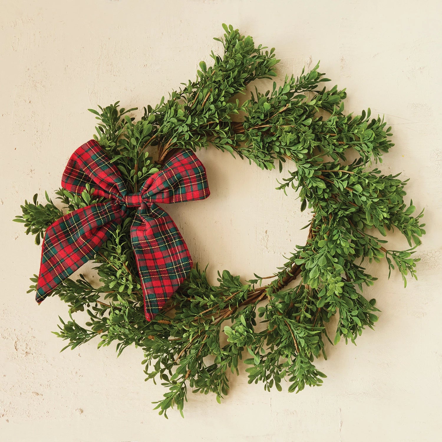 Plaid Holiday Bow with Clip