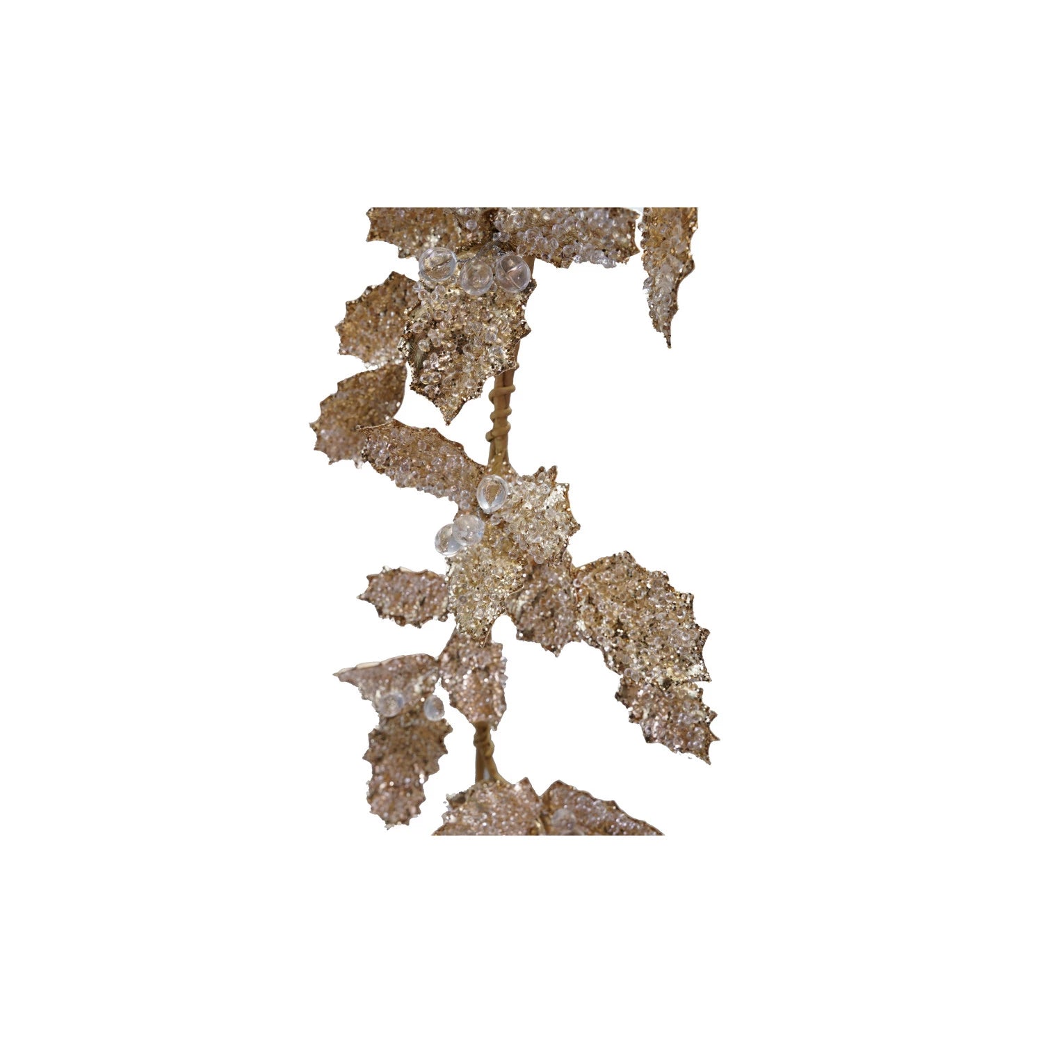 Leaf Garland with Beads & Glitter