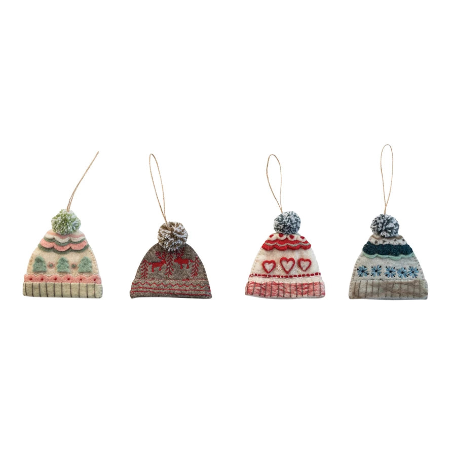 Handmade Wool Felt Hat Ornament