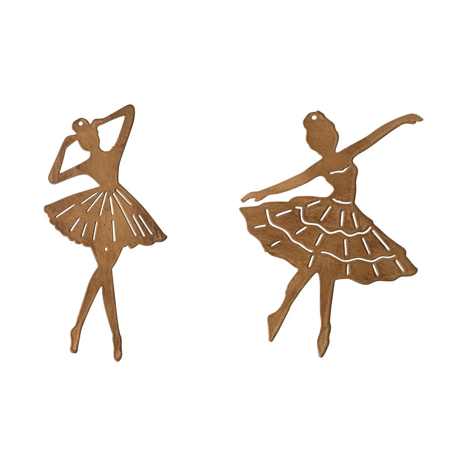Cut-Out Metal Ballerina Ornament
