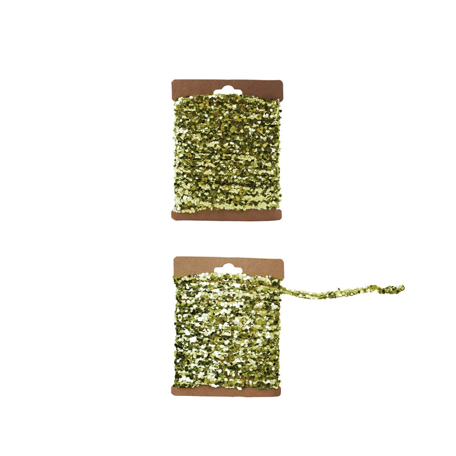 String Glitter Garland on Kraft Card
