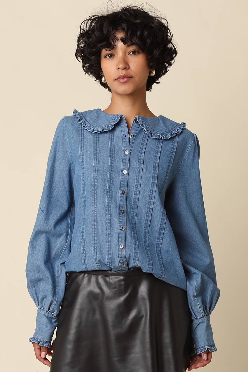 The Chandra Ruffle Blouse