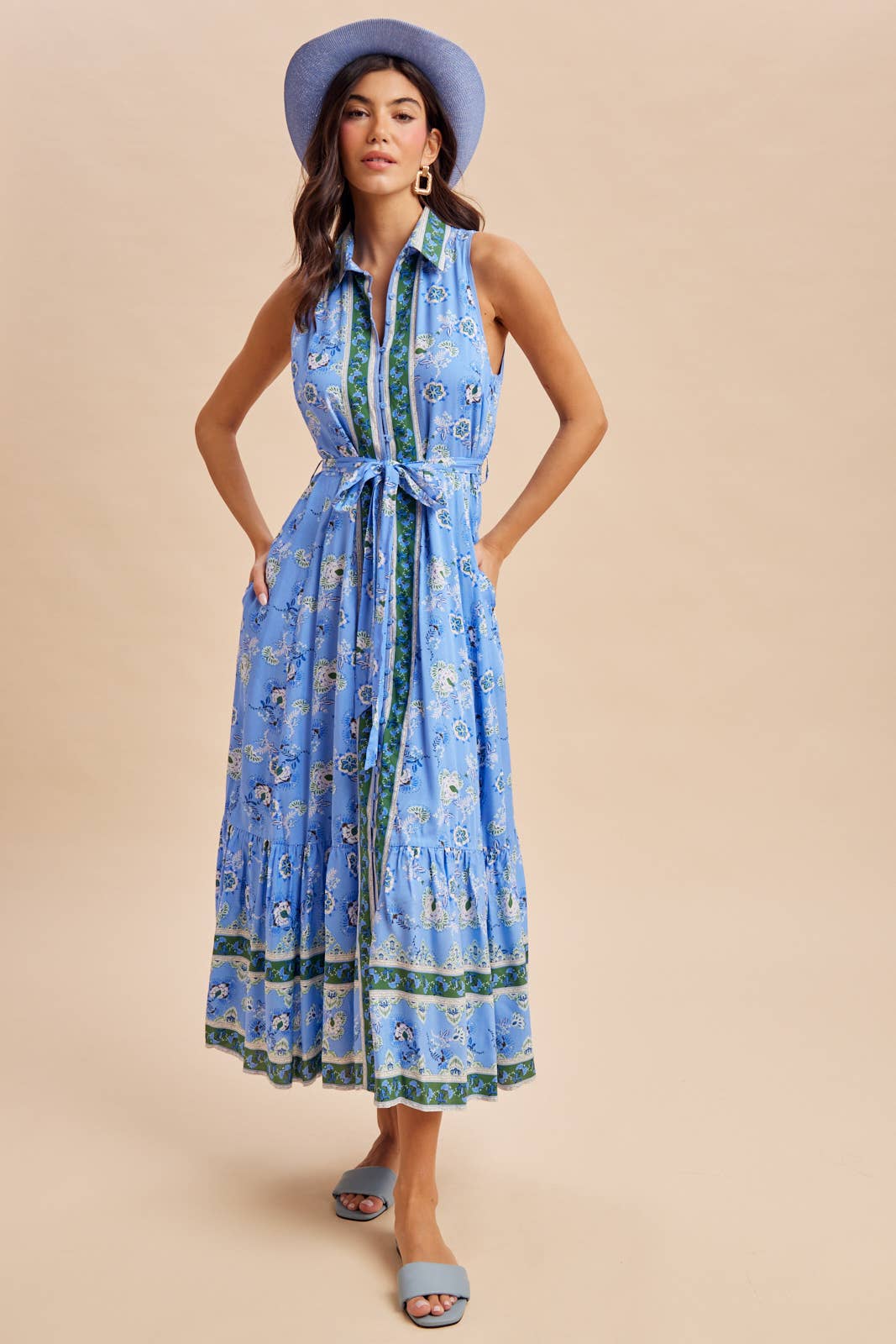 The Jacee Button Down Maxi Dress