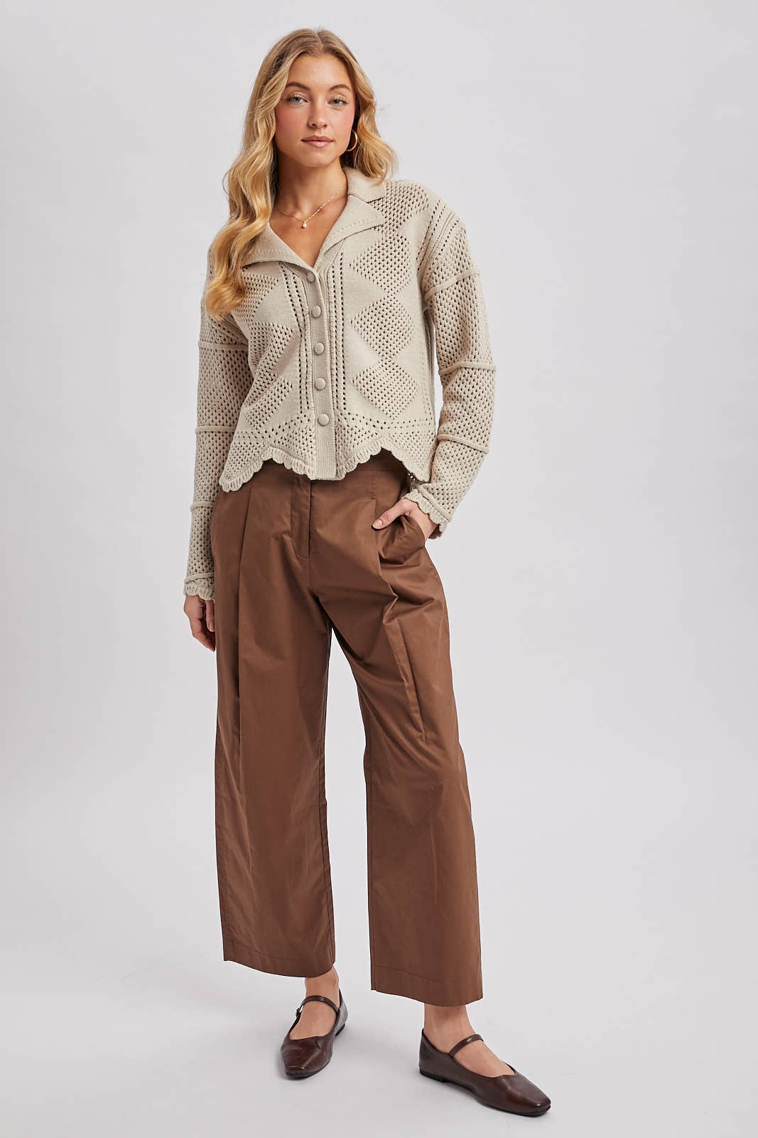 The Amanda Pleated Barrel Pant