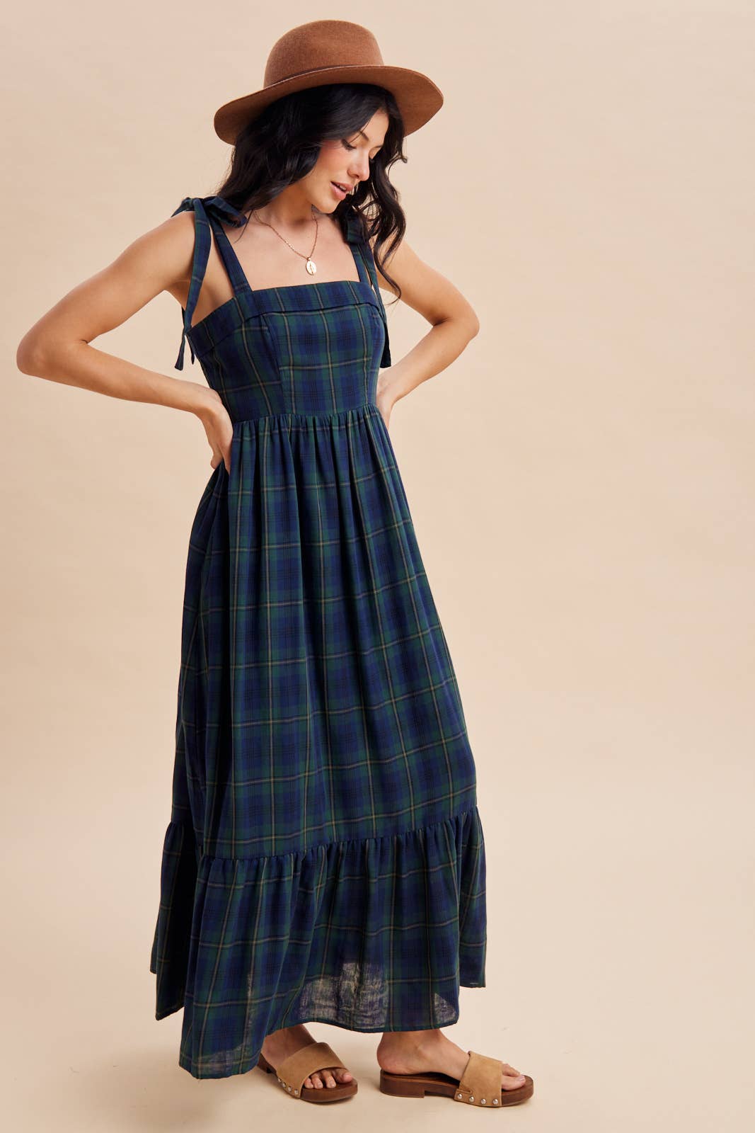 The Tally Tartan Maxi Dress