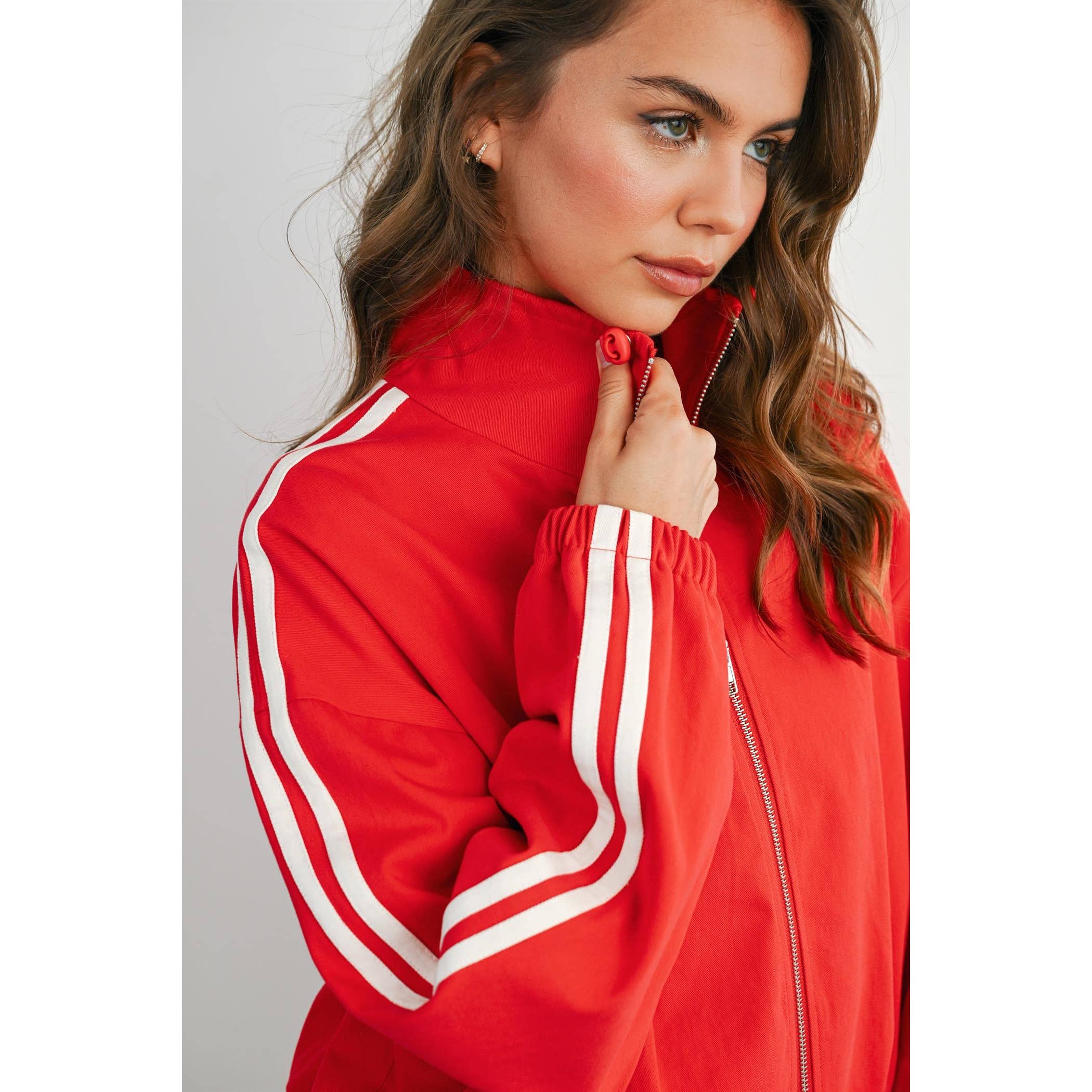 The Travis Striped Zip-Up Jacket