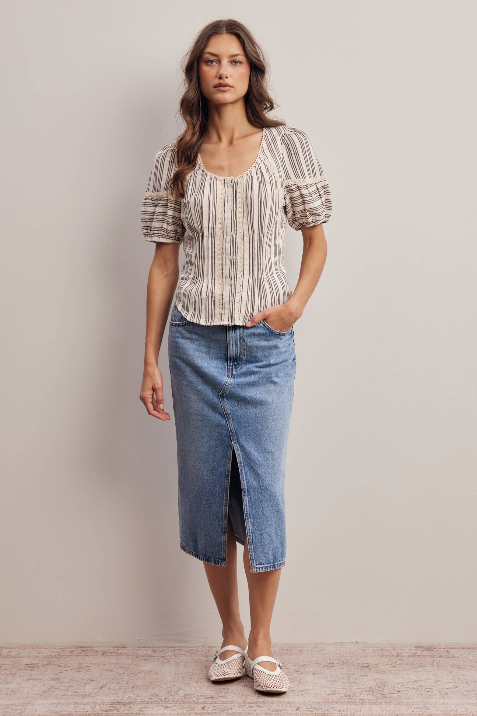 The Rory Stripped Blouse
