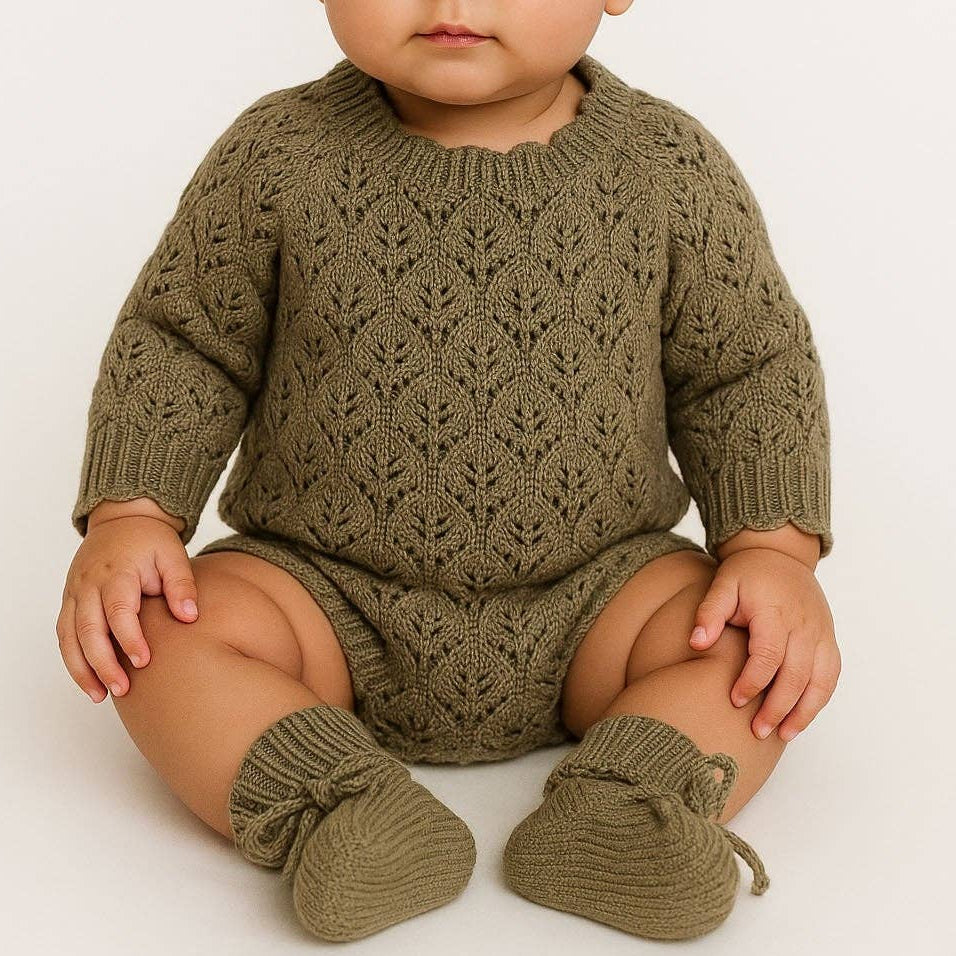 The Willow Lacey Knit Romper