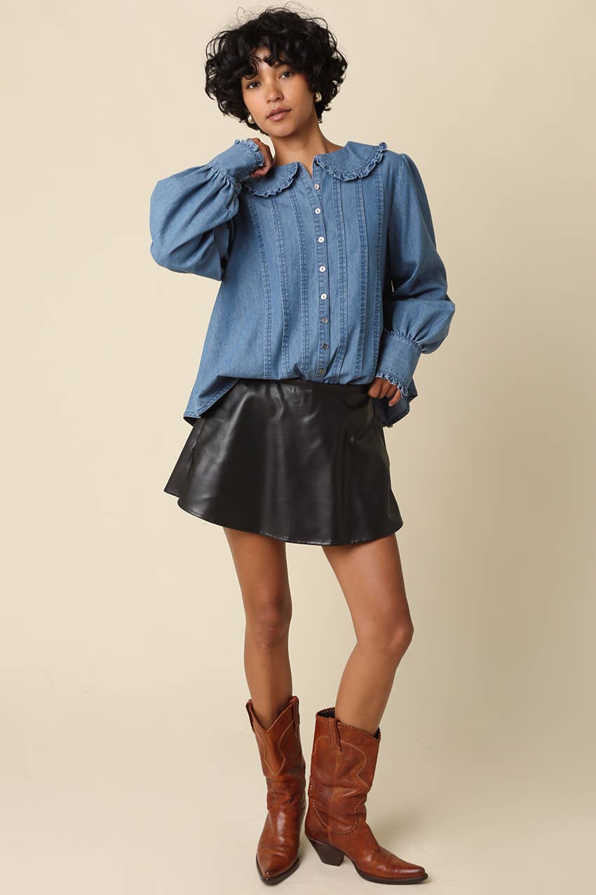 The Chandra Ruffle Blouse