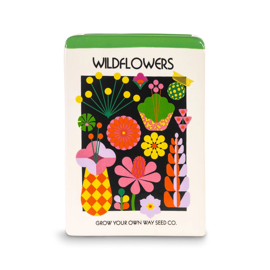 Wildflower Seeds Ceramic Vase