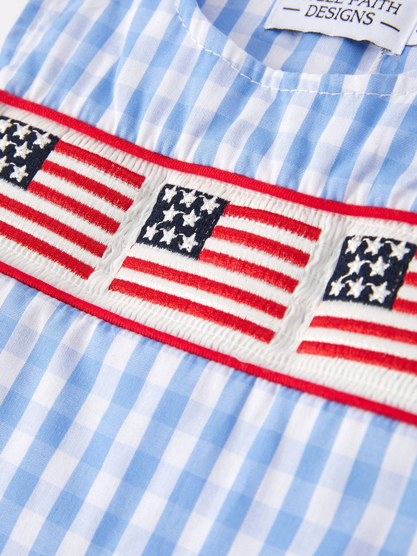 Boys Embroidered Flag Romper