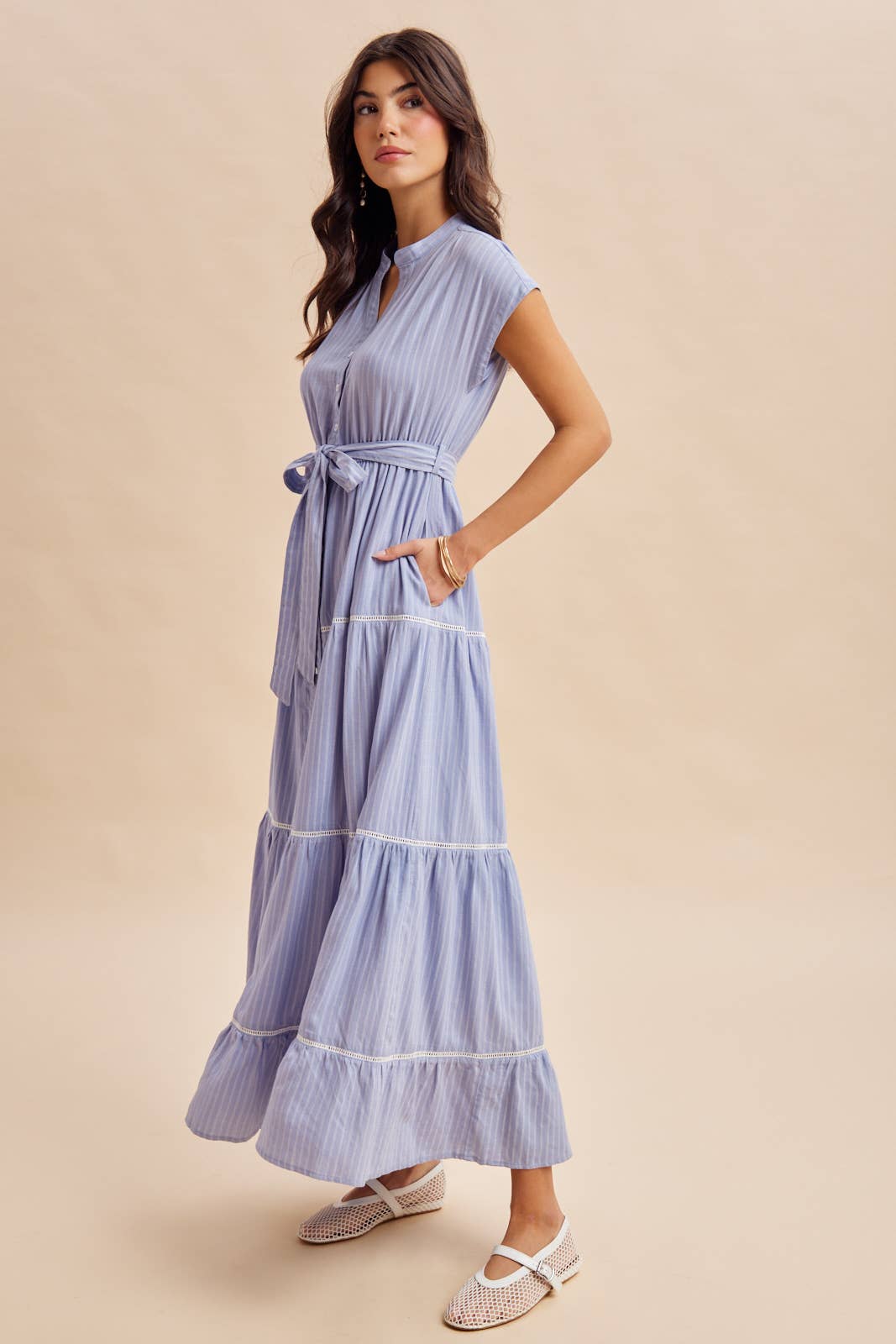 The Nancy Button Down Maxi Dress
