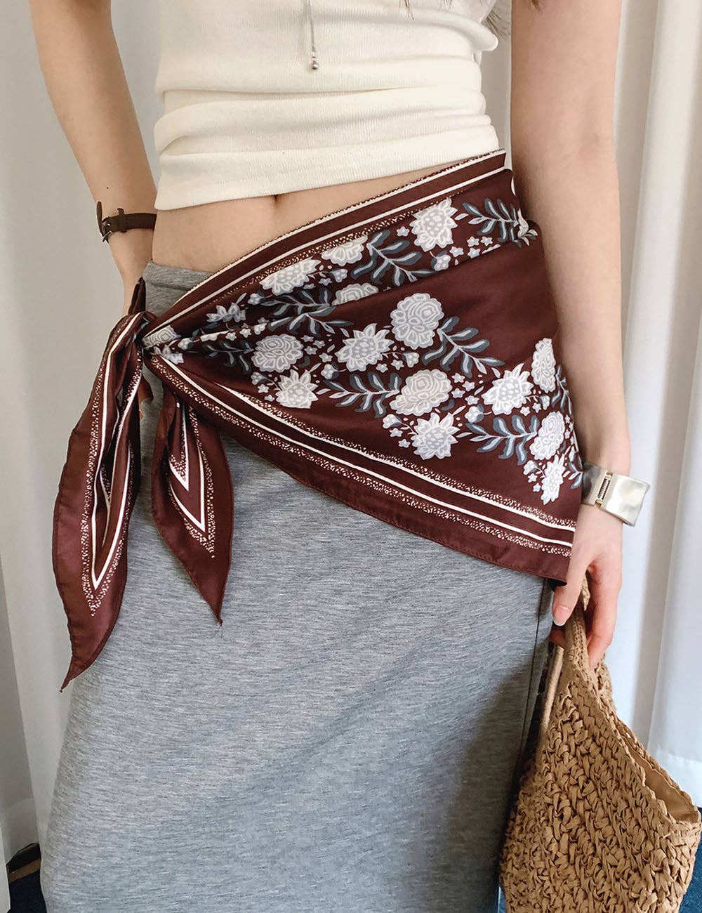 The Retro Floral Tie Scarf