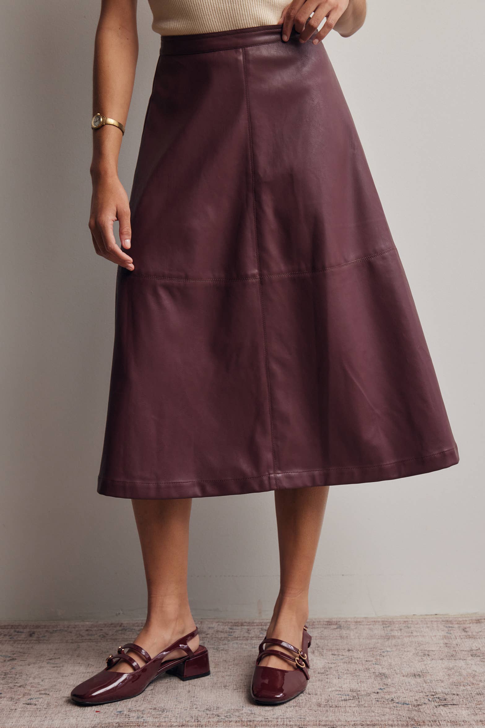 The Scottie Leather Skirt