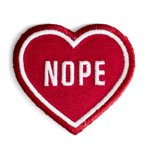 Iron on Patch: Nope Heart
