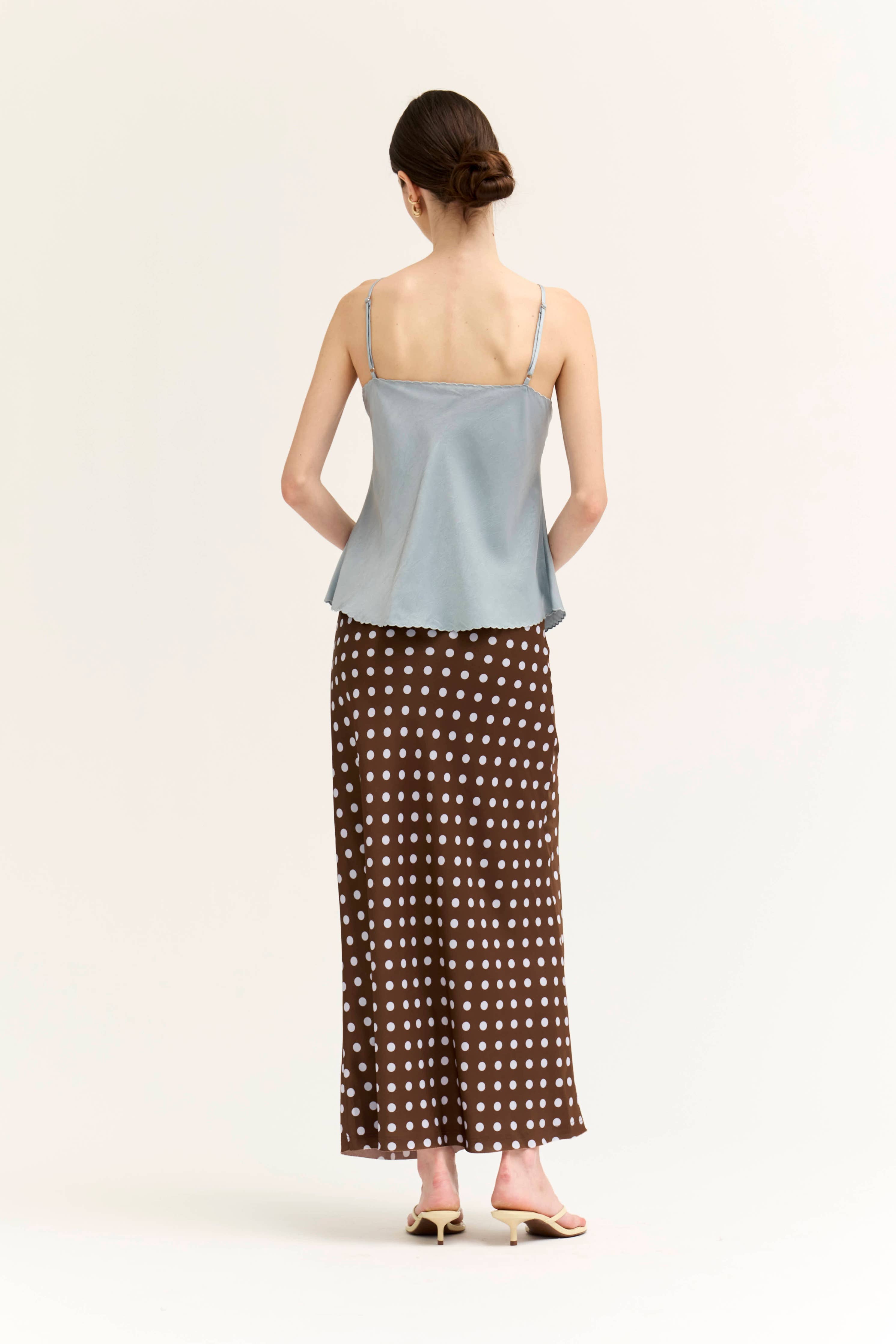 The Coraline Polka Dot Slip Skirt
