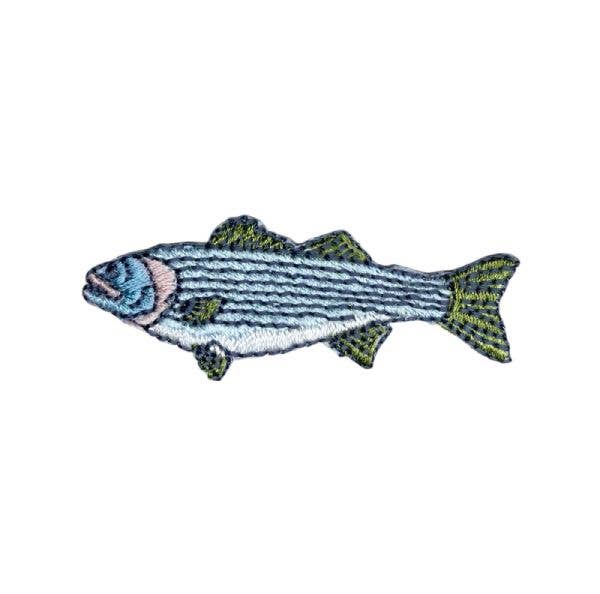 Iron on Patch: Striped Bass Fish
