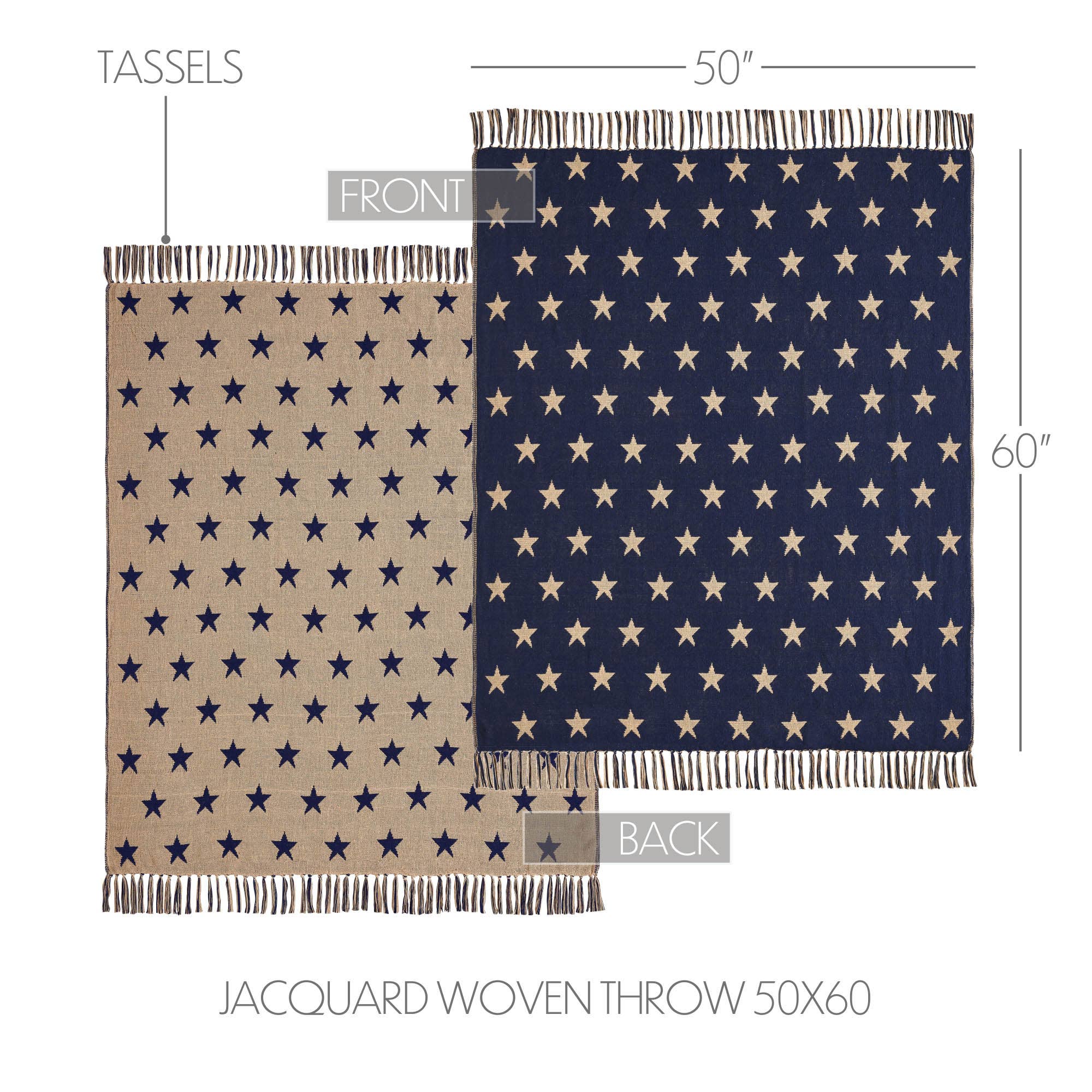 Patriotic Star Woven Throw