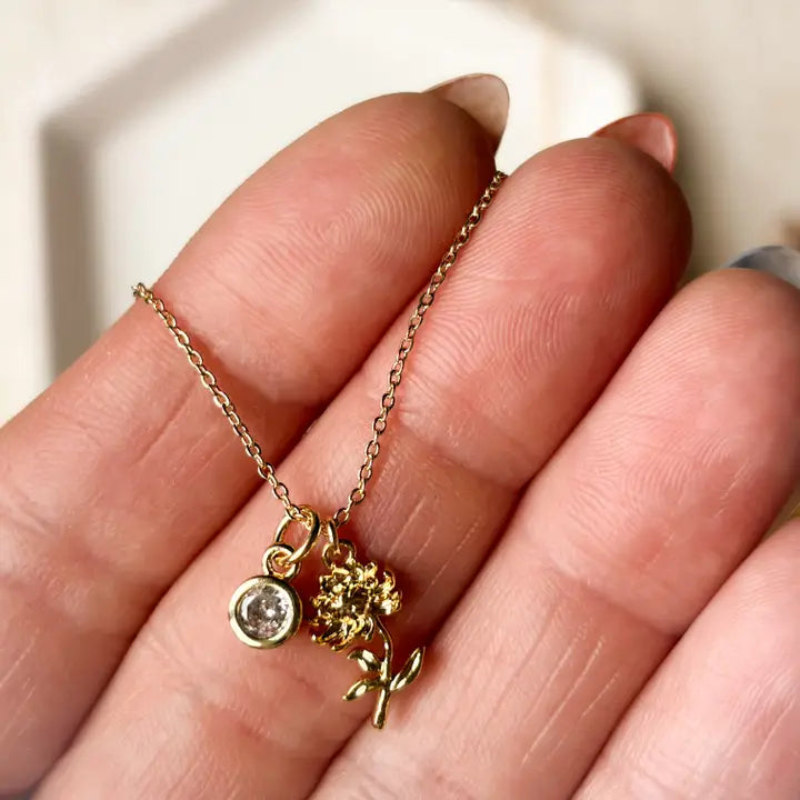 Birth Flower Necklace
