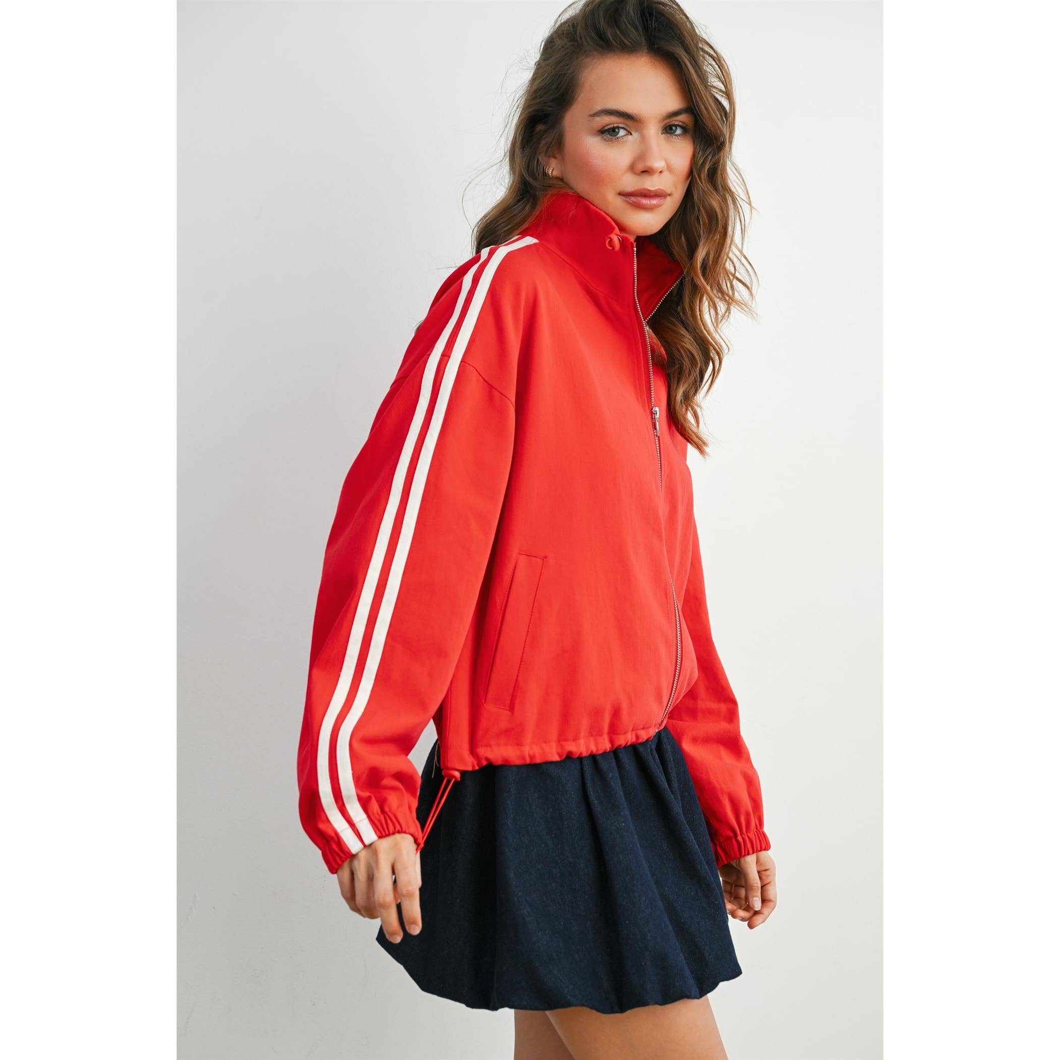 The Travis Striped Zip-Up Jacket