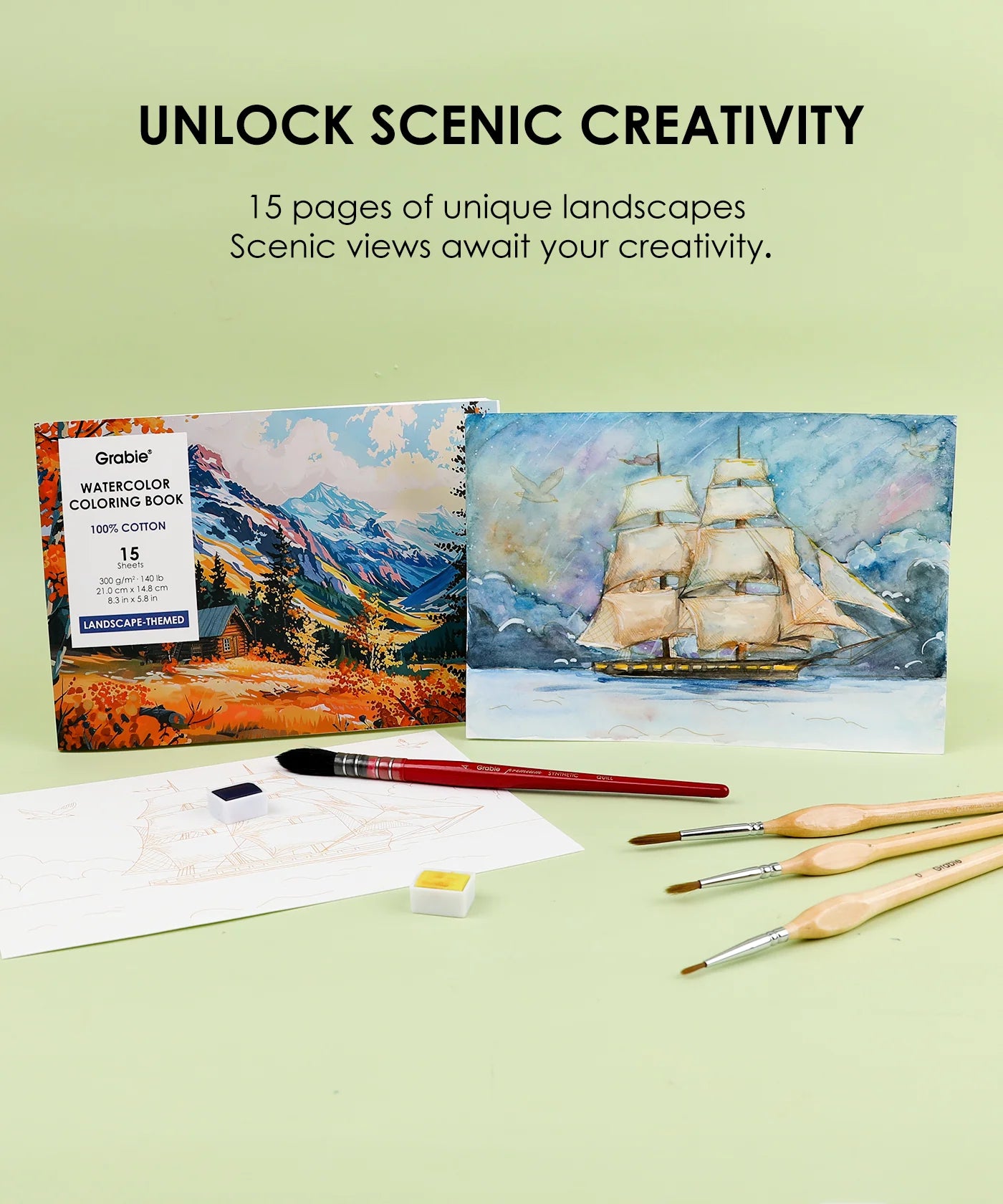 Themed Watercolor Coloring Club Box