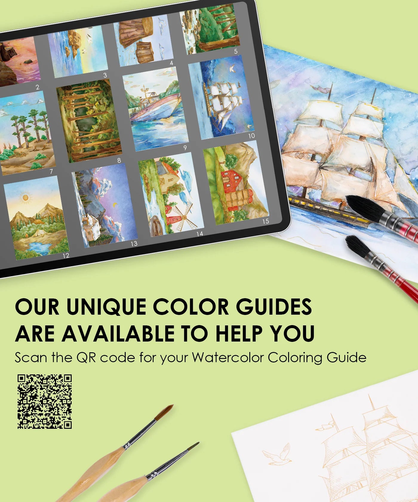Themed Watercolor Coloring Club Box