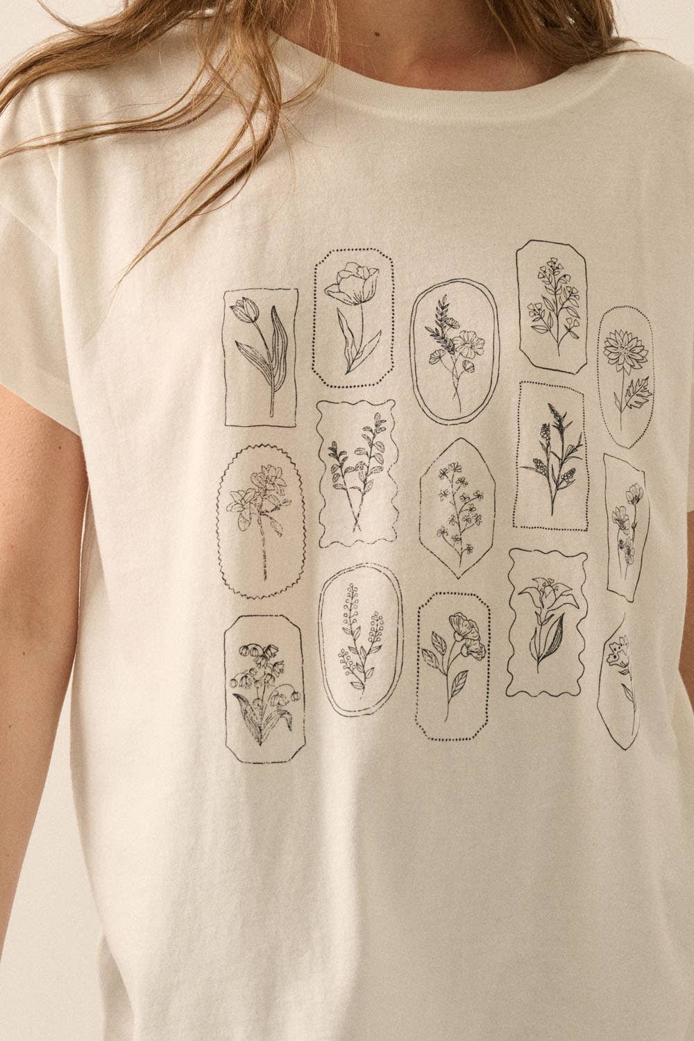 Floral Motif Graphic Tee