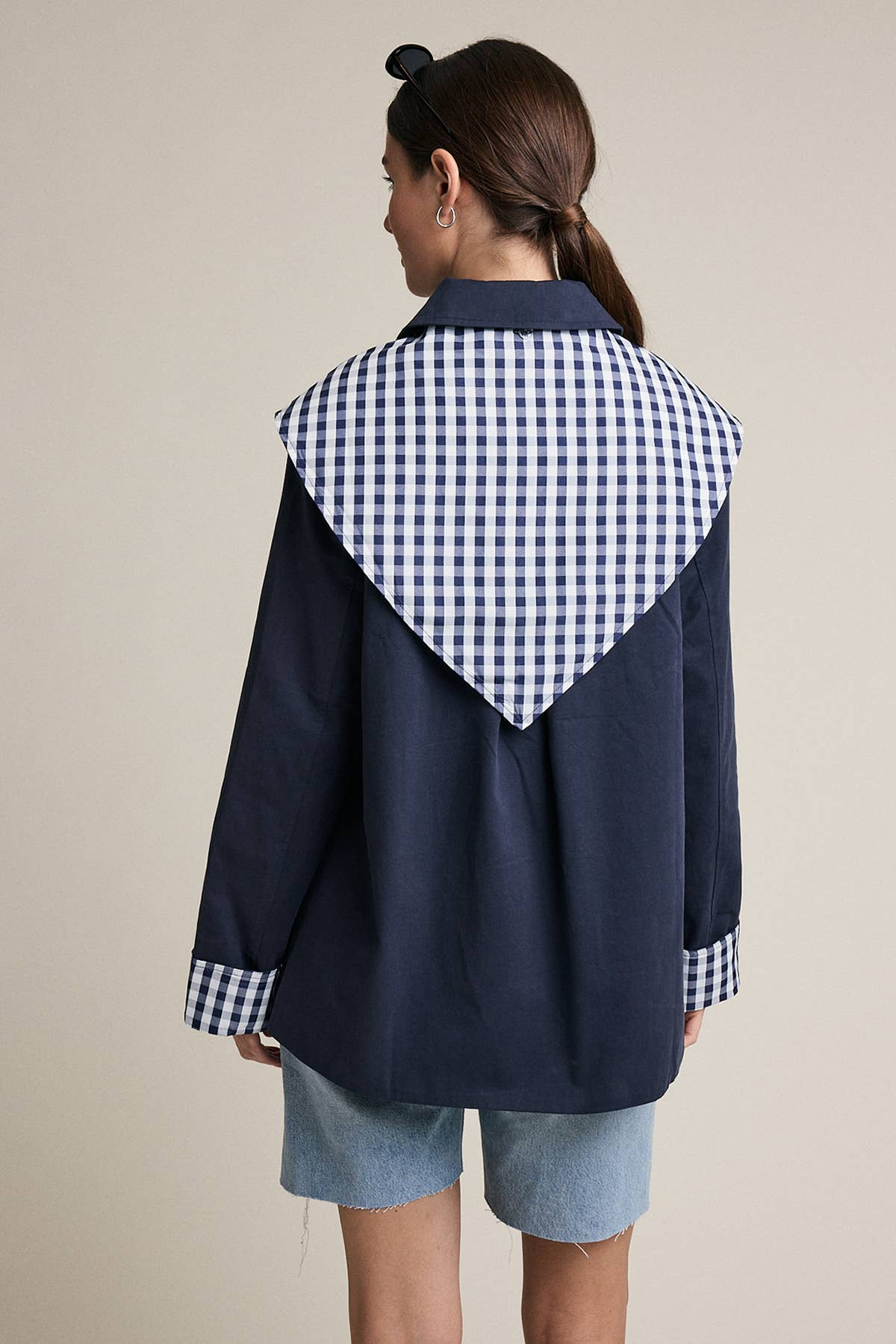 The Rain Gingham Scarf Jacket