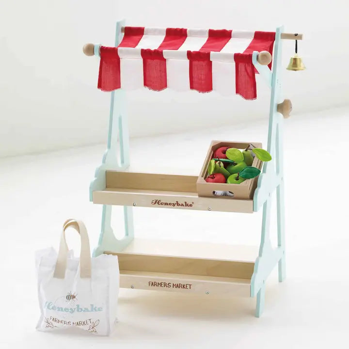 Wooden Market Stall & Fruit Play Food Crate