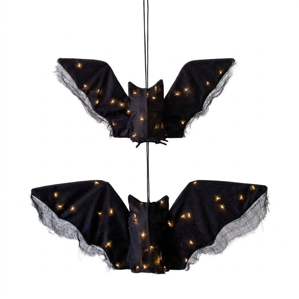 Hanging Light Up Fabric Bat Set