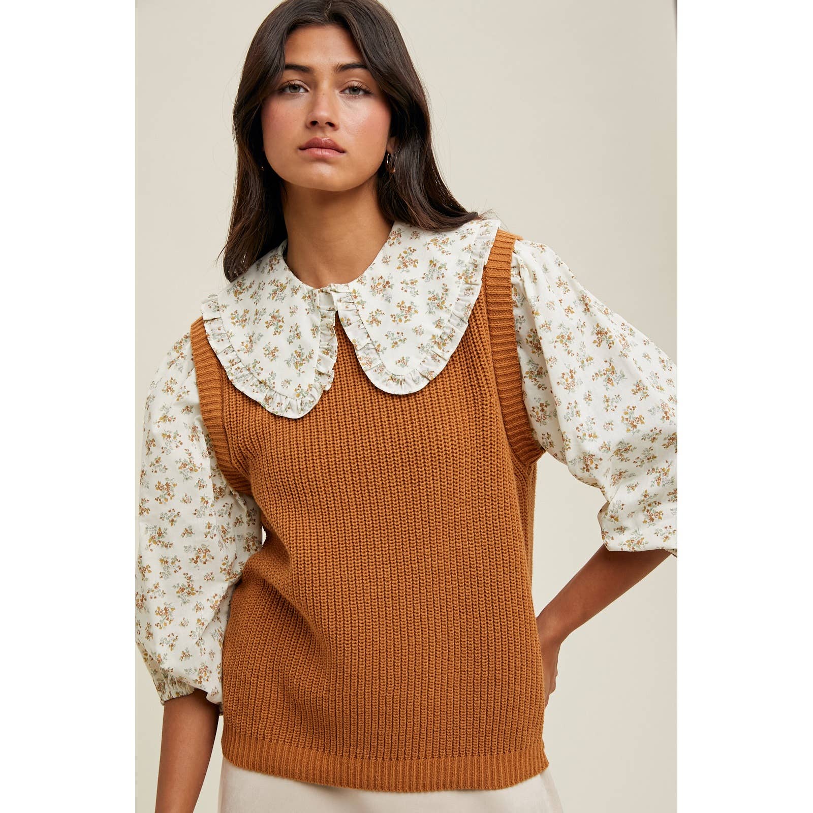 The Willow Floral Sweater Blouse