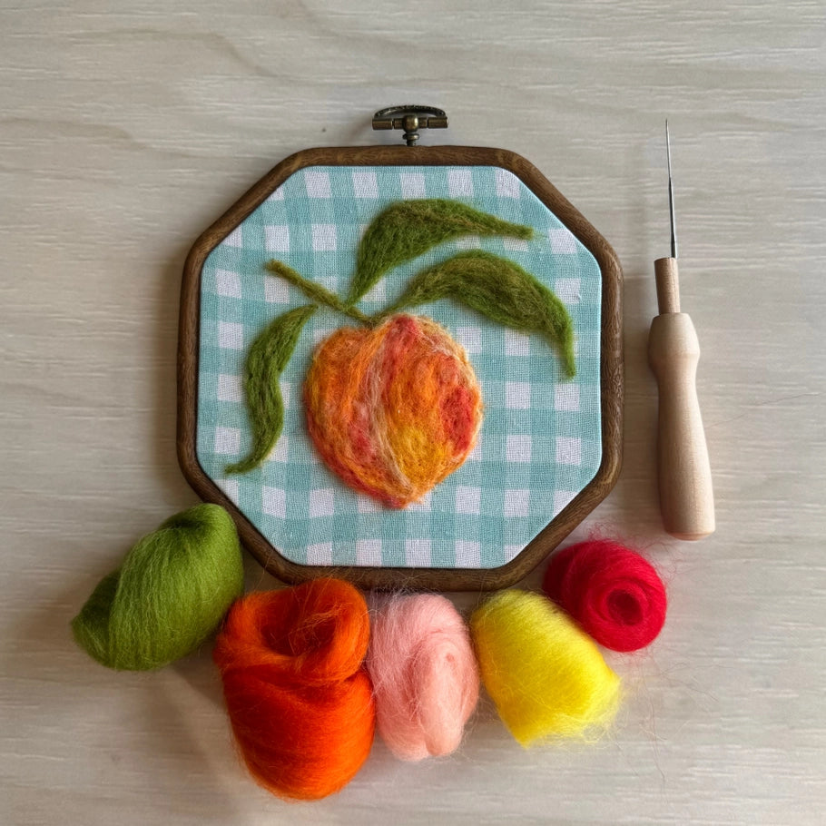 Just Peachy Painting with Wool Diy Kit