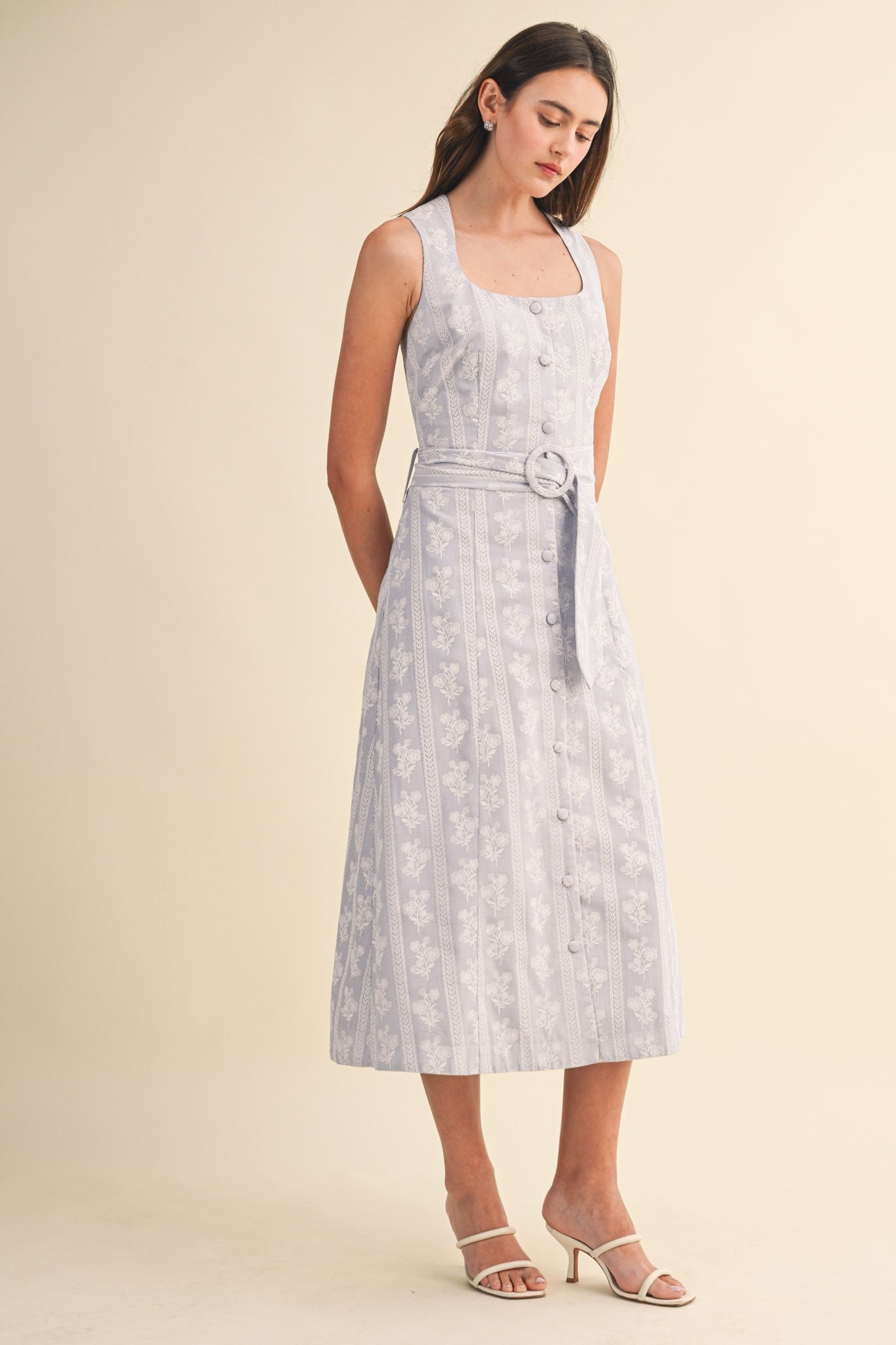 The Monica Floral Button Down Dress