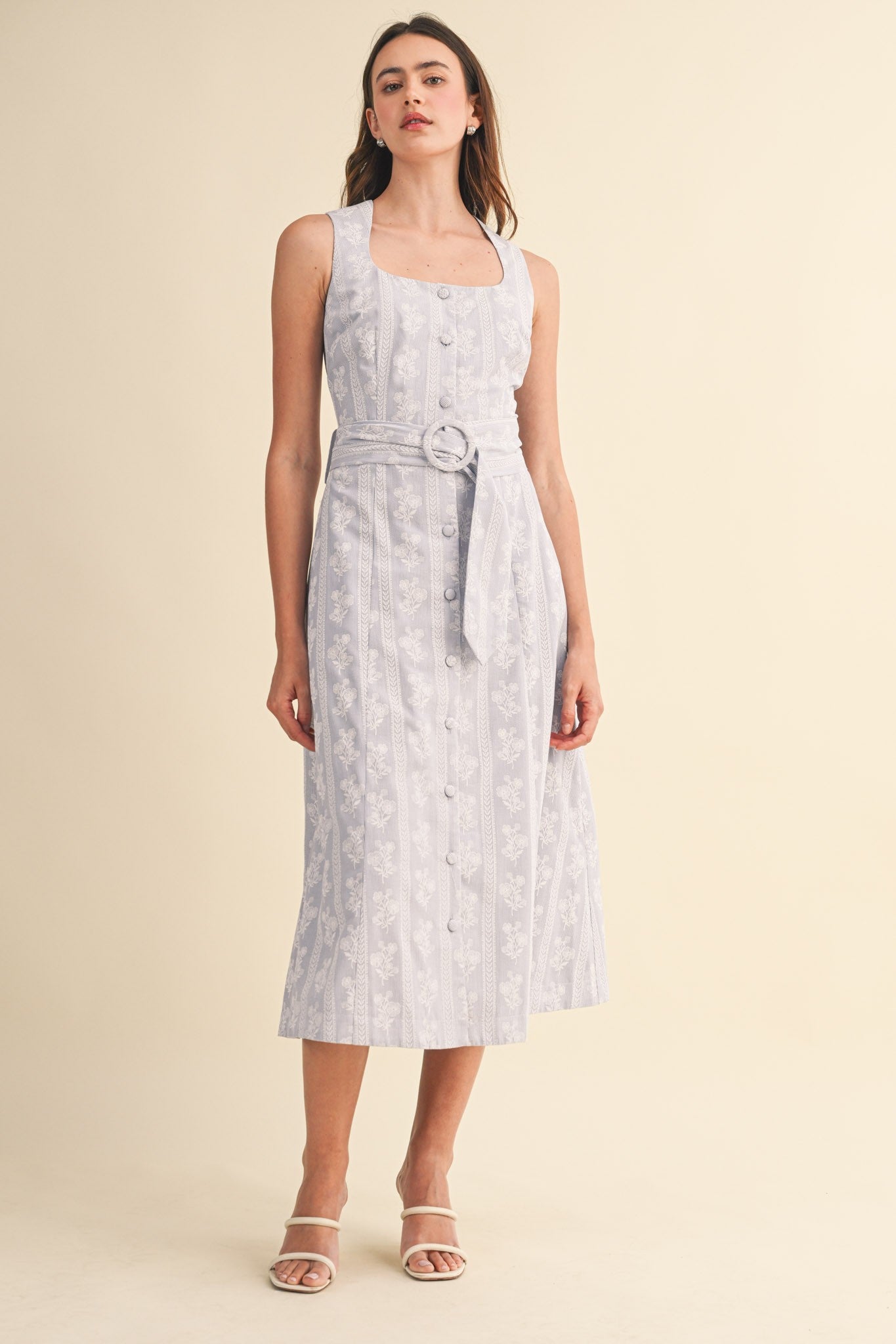 The Monica Floral Button Down Dress