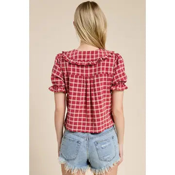The Sammie Ruffle Collar Top
